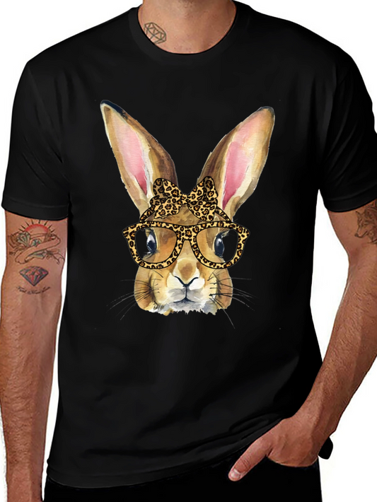 Funny Bunny Leopard Print T-Shirt