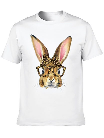 Funny Bunny Leopard Print T-Shirt