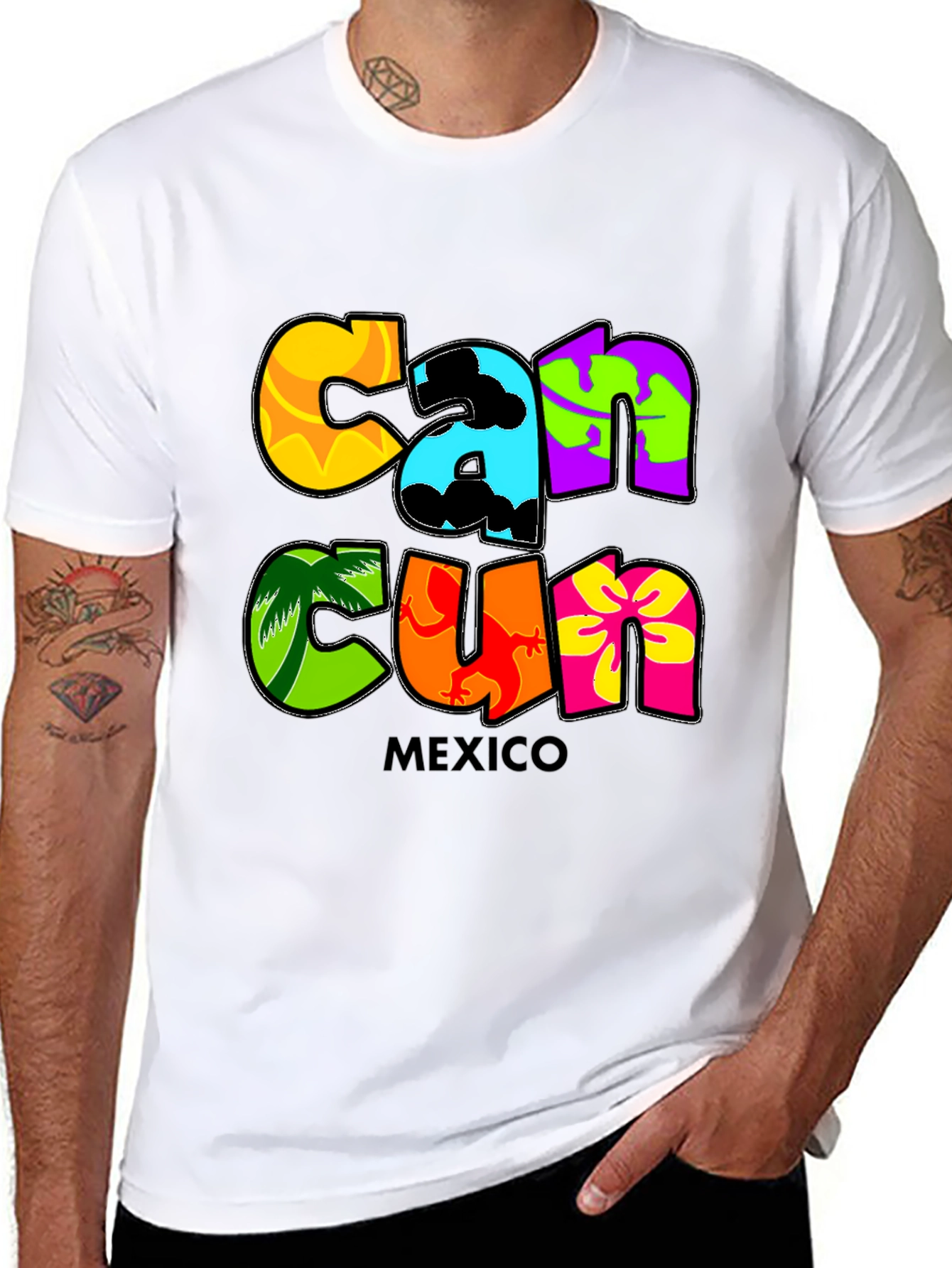 Cancun Mexico Graphic Tee - Tropical Vacation Shirt