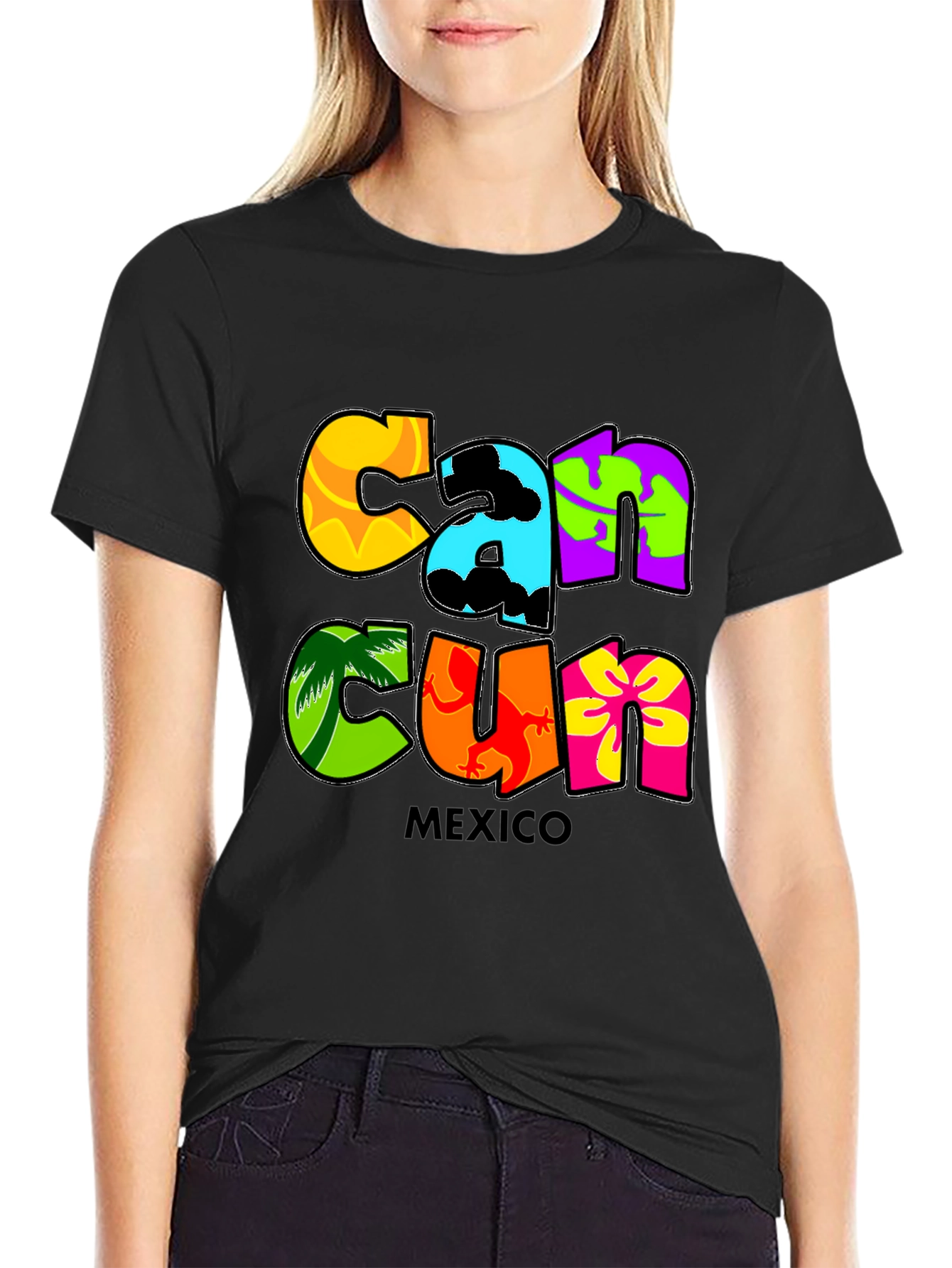 Cancun Mexico Graphic Tee - Tropical Vacation Shirt