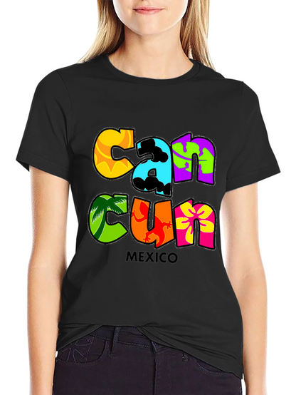 Cancun Mexico Graphic Tee - Tropical Vacation Shirt