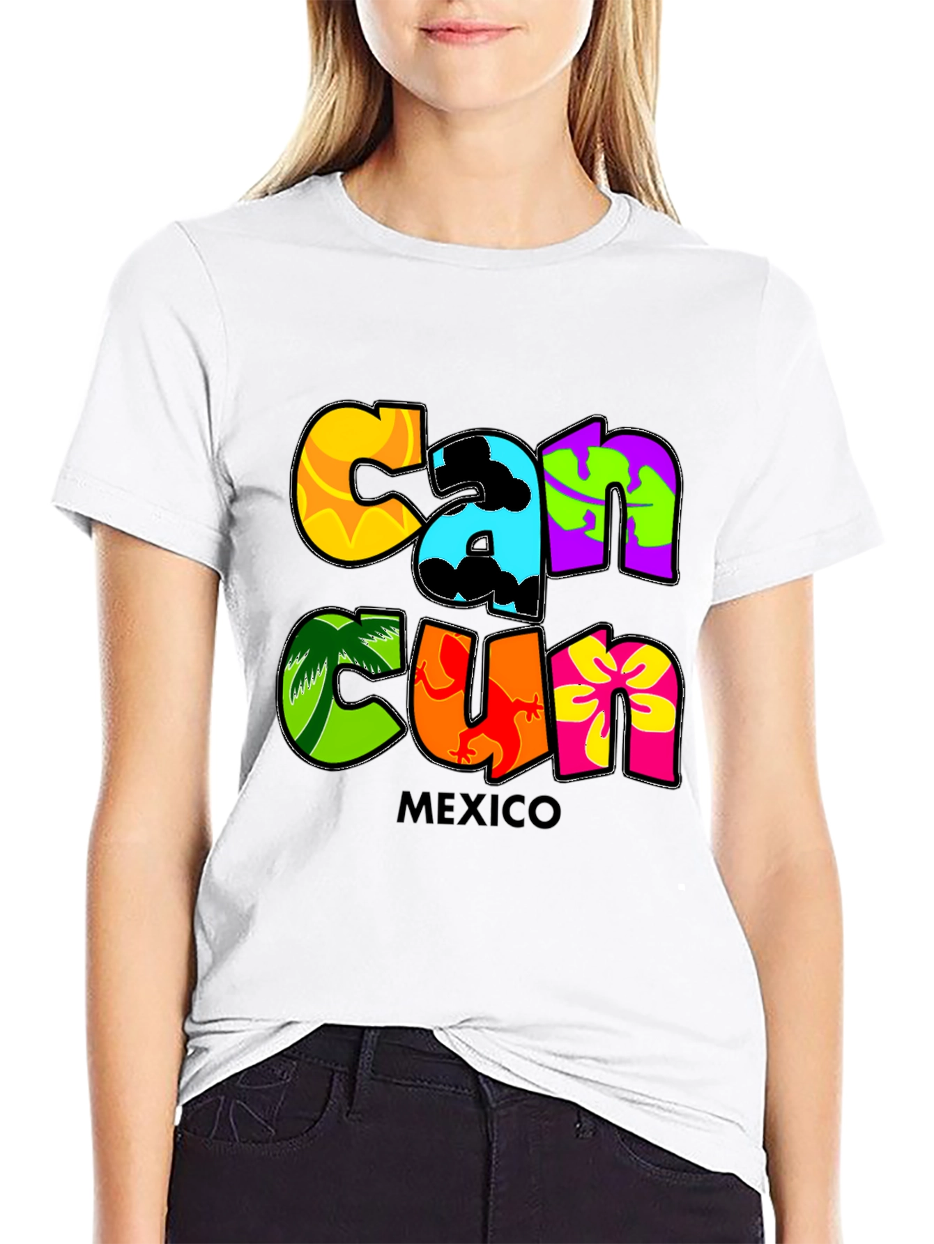 Cancun Mexico Graphic Tee - Tropical Vacation Shirt