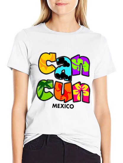 Cancun Mexico Graphic Tee - Tropical Vacation Shirt