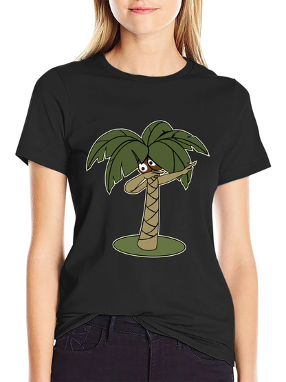 Dabbing Palm Tree Black T-Shirt