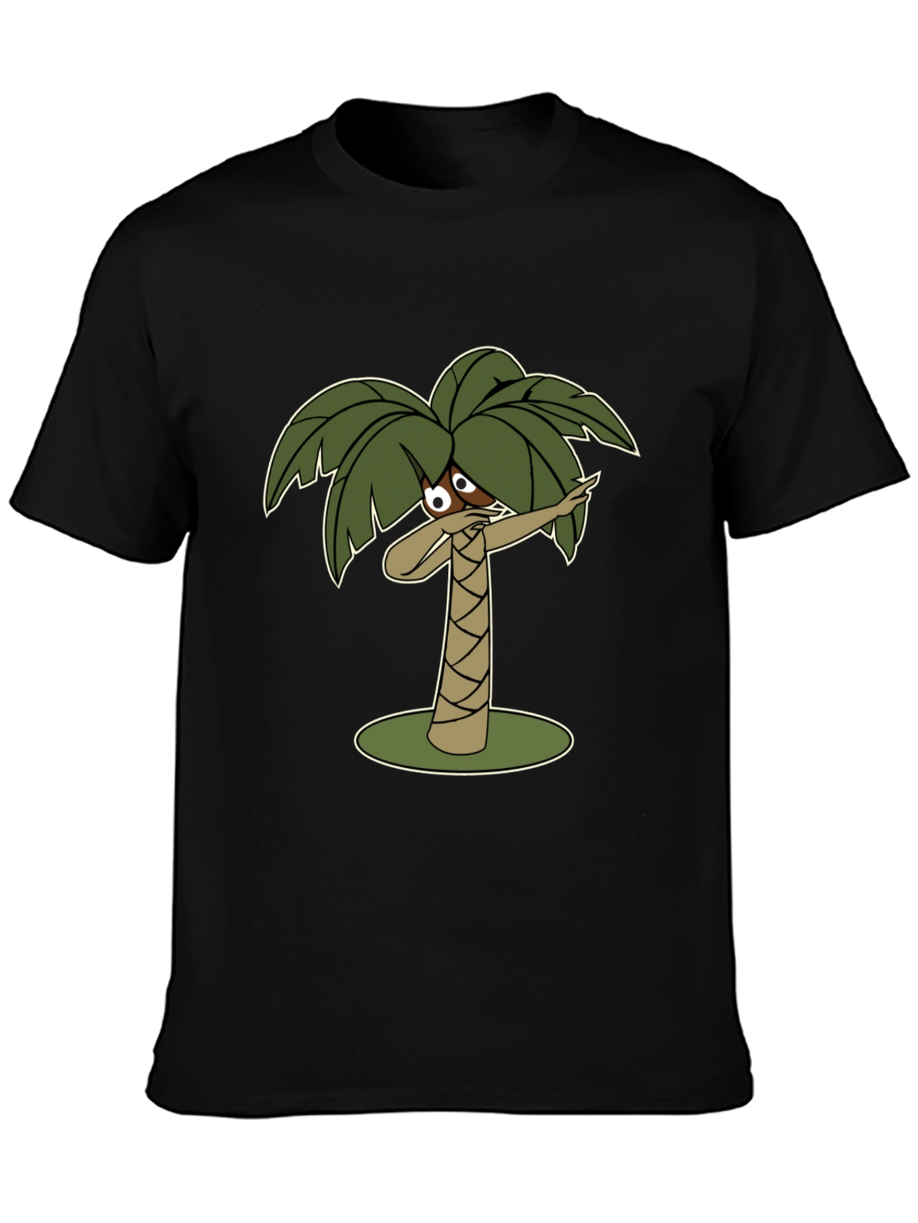 Dabbing Palm Tree Black T-Shirt