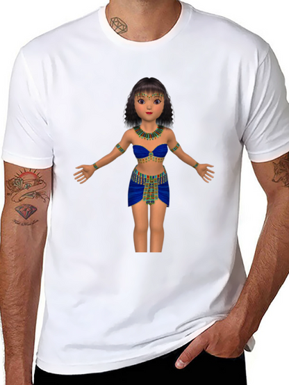 Egyptian Queen Graphic Tee - Black Cotton T-Shirt