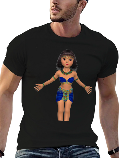 Egyptian Queen Graphic Tee - Black Cotton T-Shirt