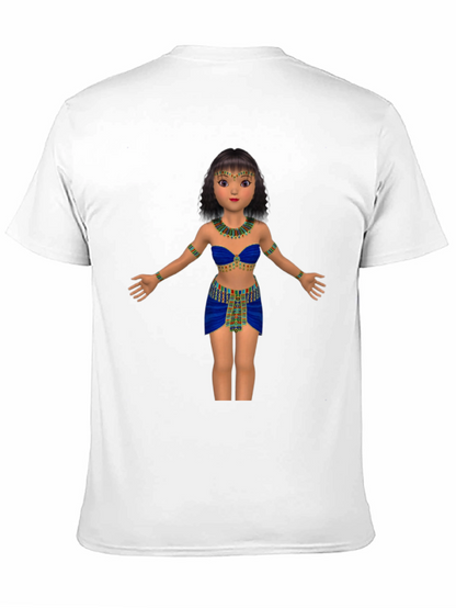 Egyptian Queen Graphic Tee - Black Cotton T-Shirt
