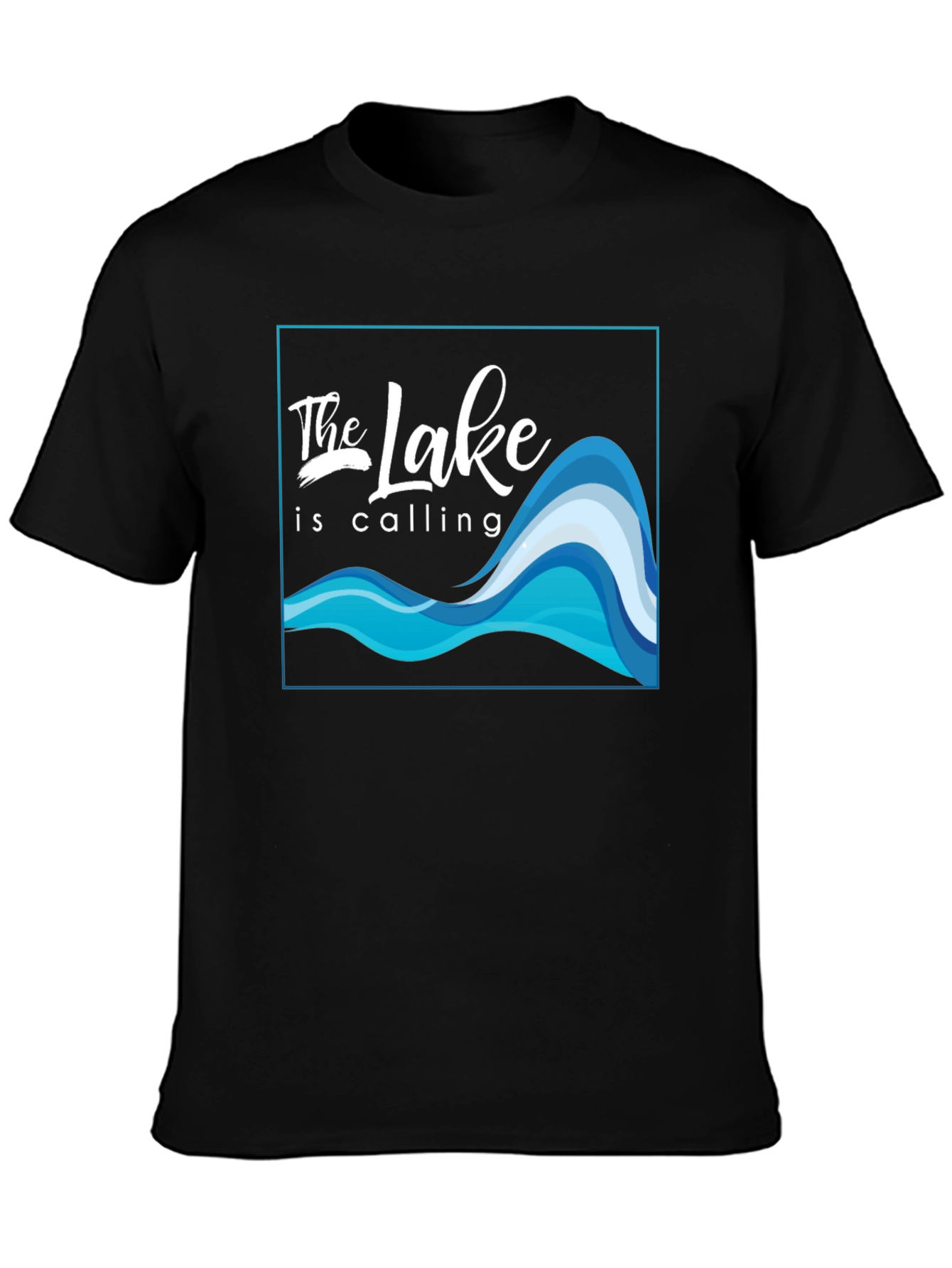 The Lake Is Calling Graphic T-Shirt - Black