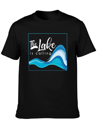 The Lake Is Calling Graphic T-Shirt - Black