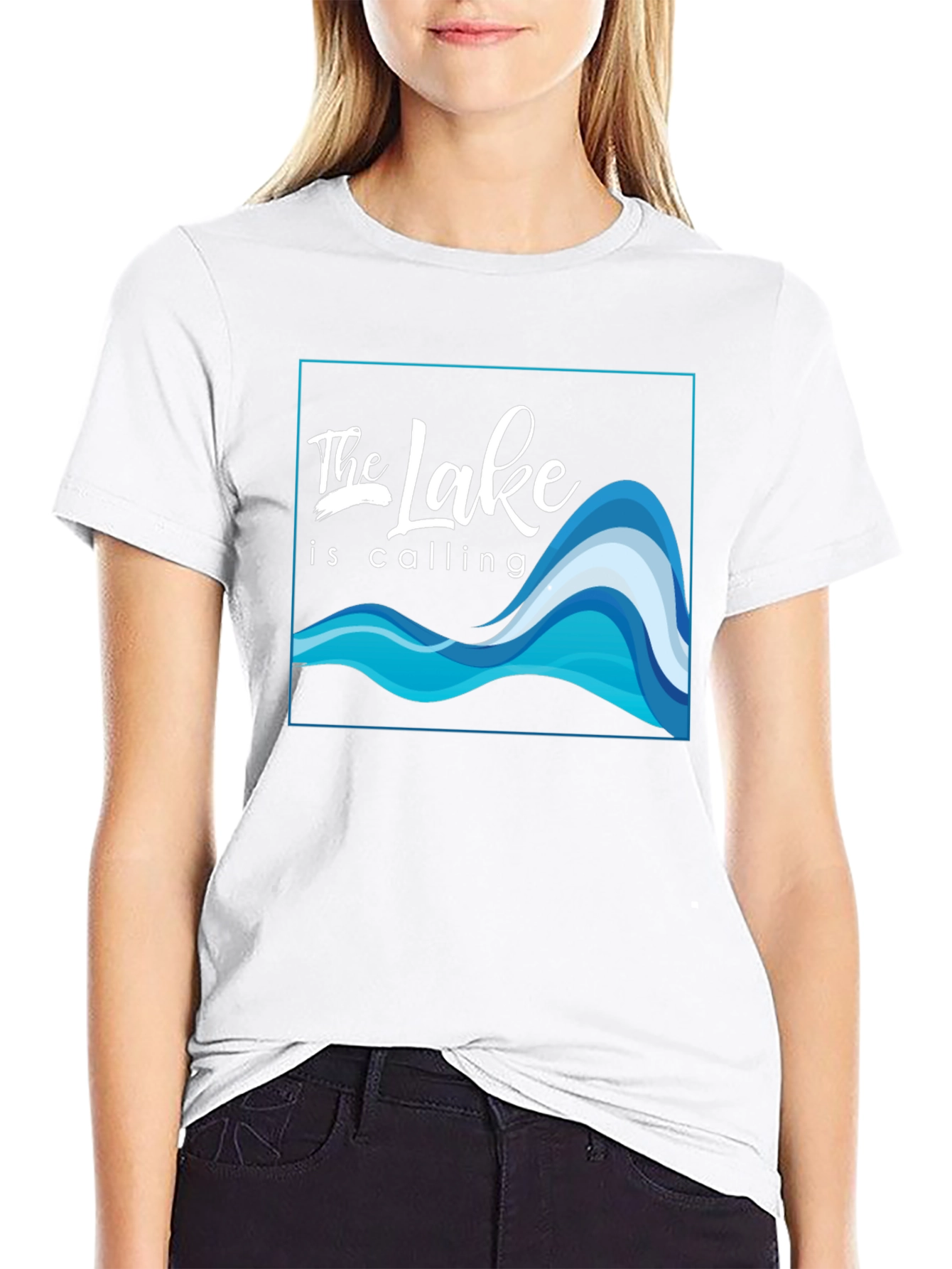 The Lake Is Calling Graphic T-Shirt - Black