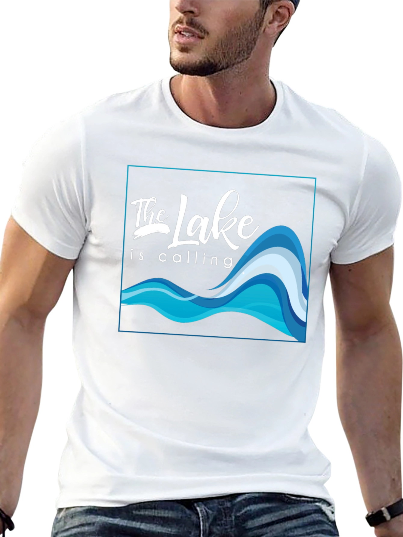 The Lake Is Calling Graphic T-Shirt - Black