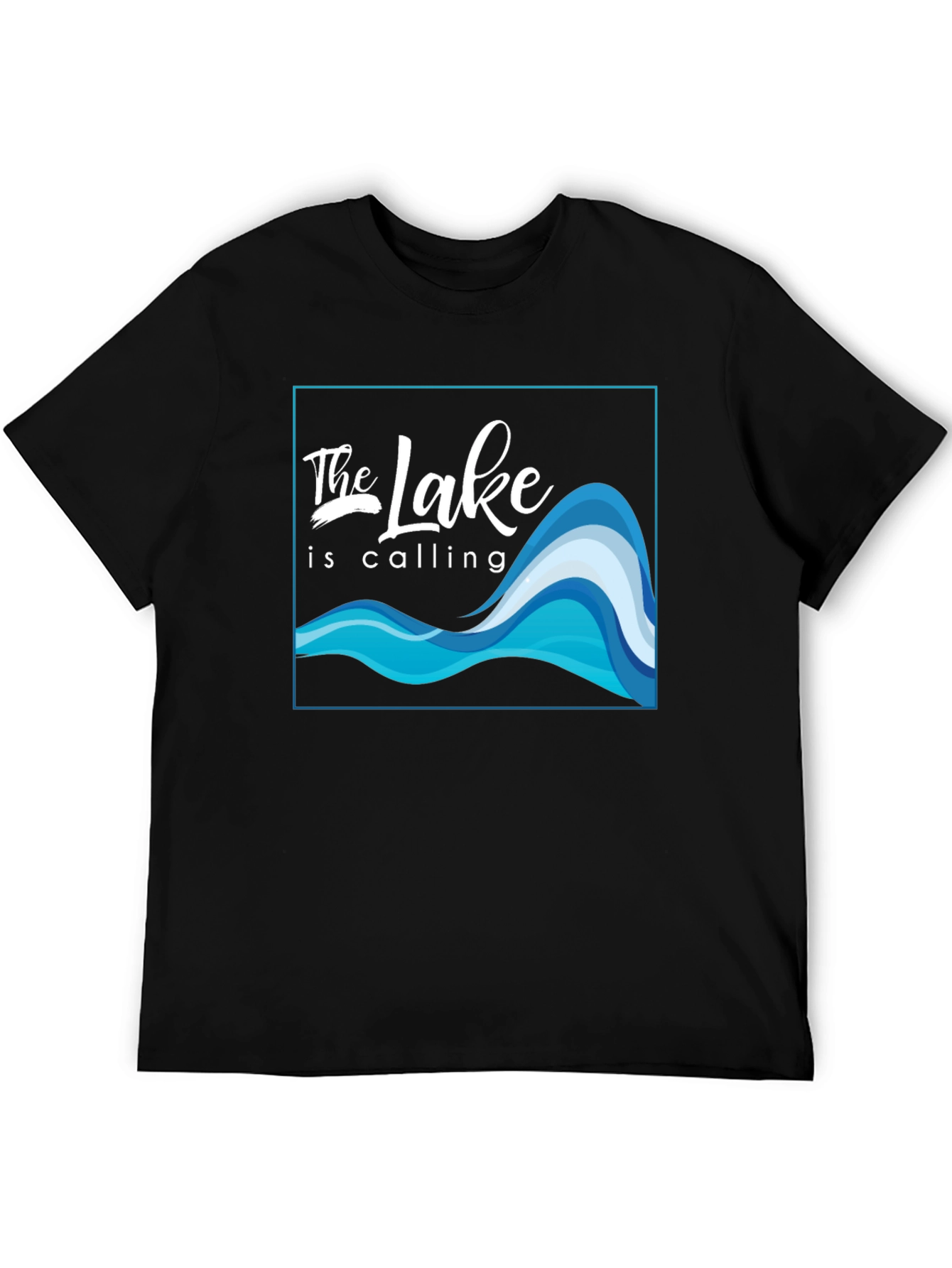The Lake Is Calling Graphic T-Shirt - Black
