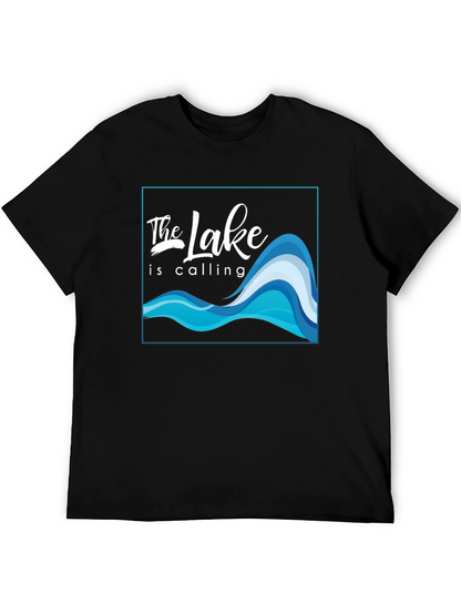 The Lake Is Calling Graphic T-Shirt - Black