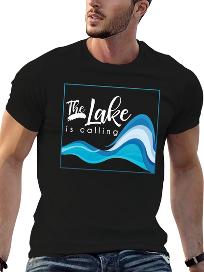 The Lake Is Calling Graphic T-Shirt - Black