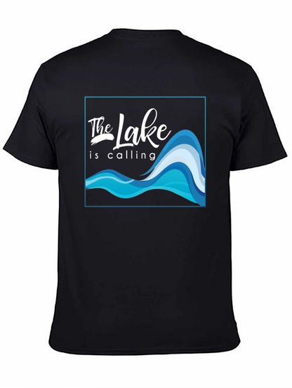 The Lake Is Calling Graphic T-Shirt - Black