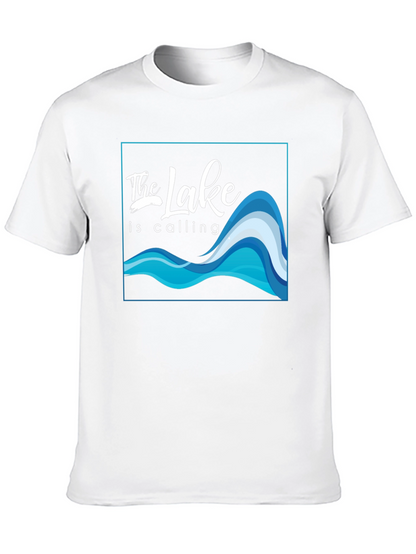 The Lake Is Calling Graphic T-Shirt - Black