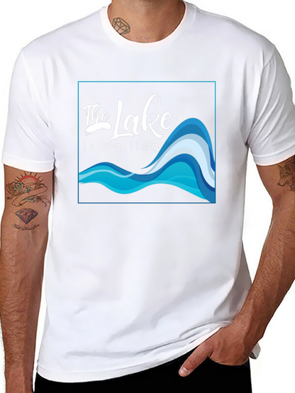 The Lake Is Calling Graphic T-Shirt - Black