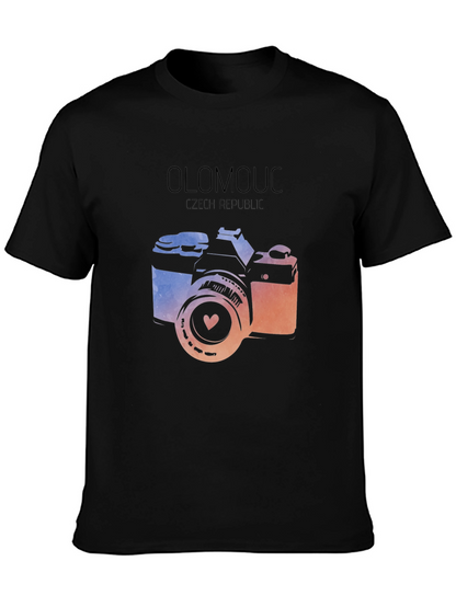 Olomouc Czech Republic Camera Graphic Tee - Black