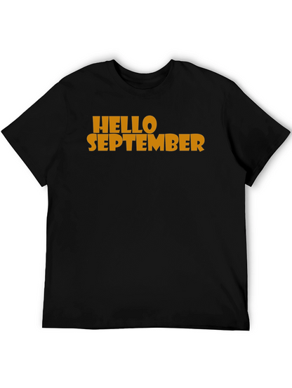 Hello September Graphic Tee - Mens Black T-Shirt