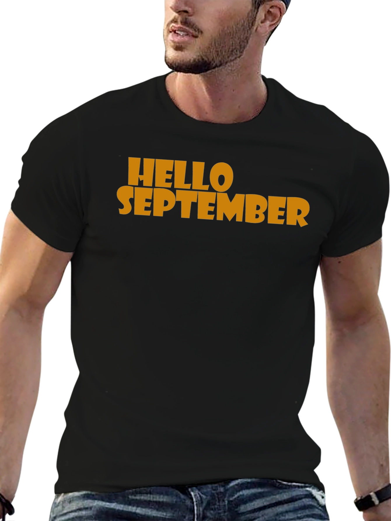 Hello September Graphic Tee - Mens Black T-Shirt