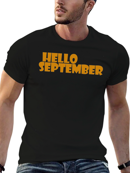 Hello September Graphic Tee - Mens Black T-Shirt
