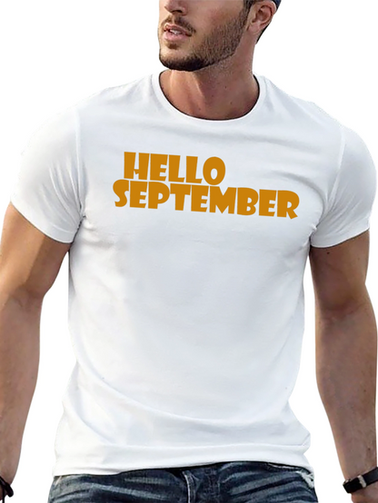 Hello September Graphic Tee - Mens Black T-Shirt