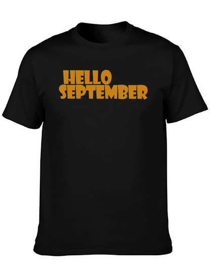 Hello September Graphic Tee - Mens Black T-Shirt