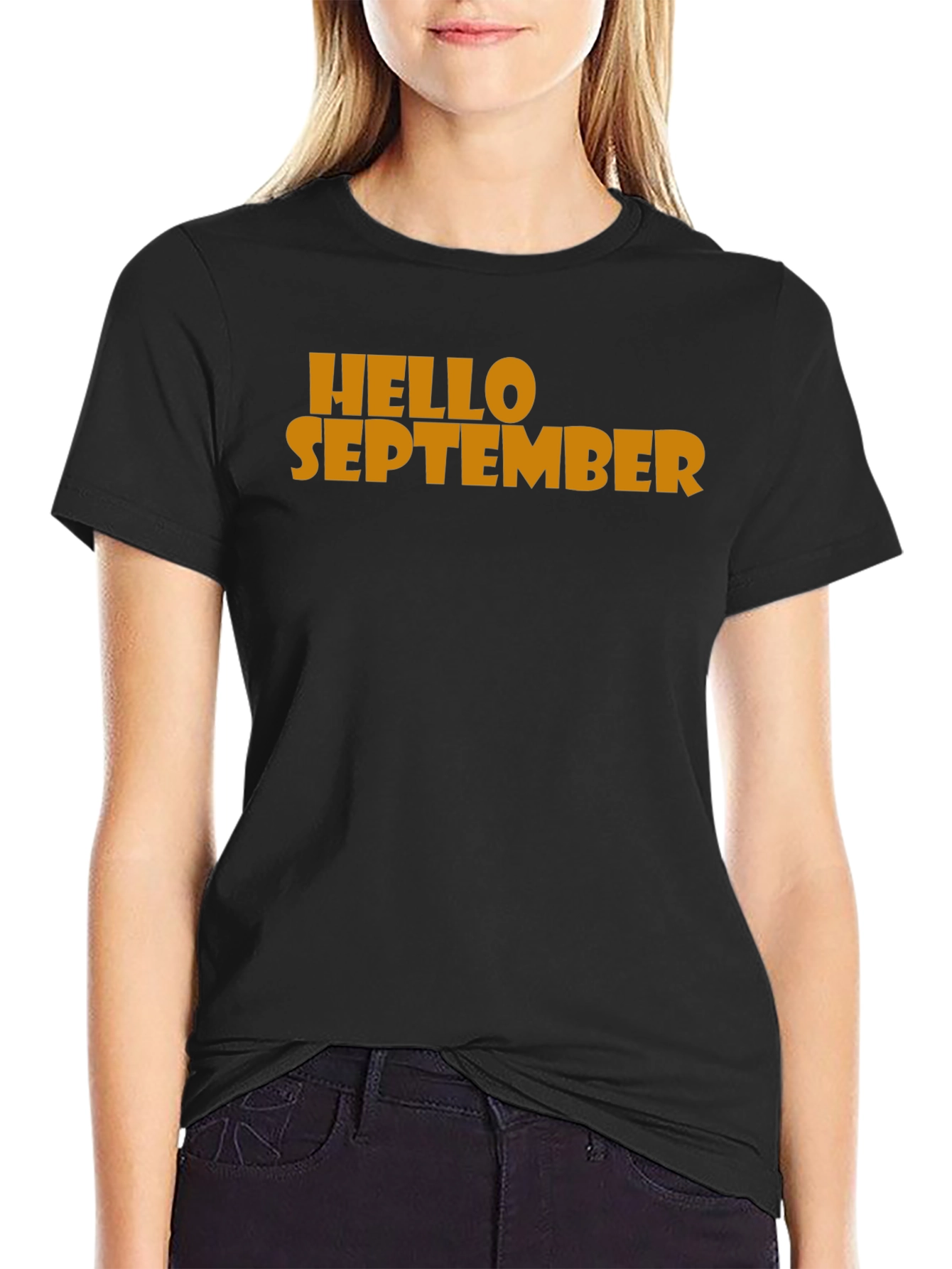 Hello September Graphic Tee - Mens Black T-Shirt