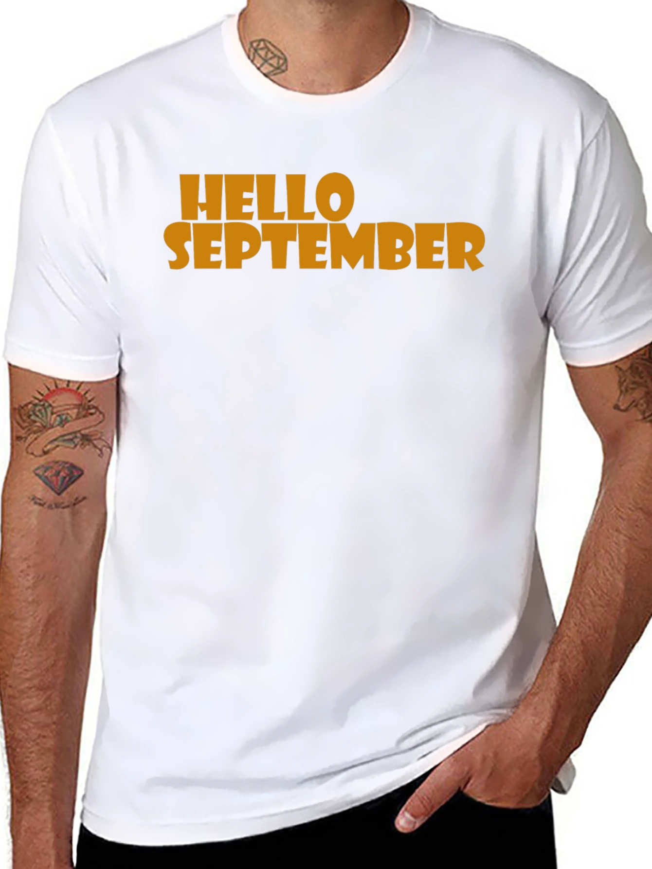 Hello September Graphic Tee - Mens Black T-Shirt