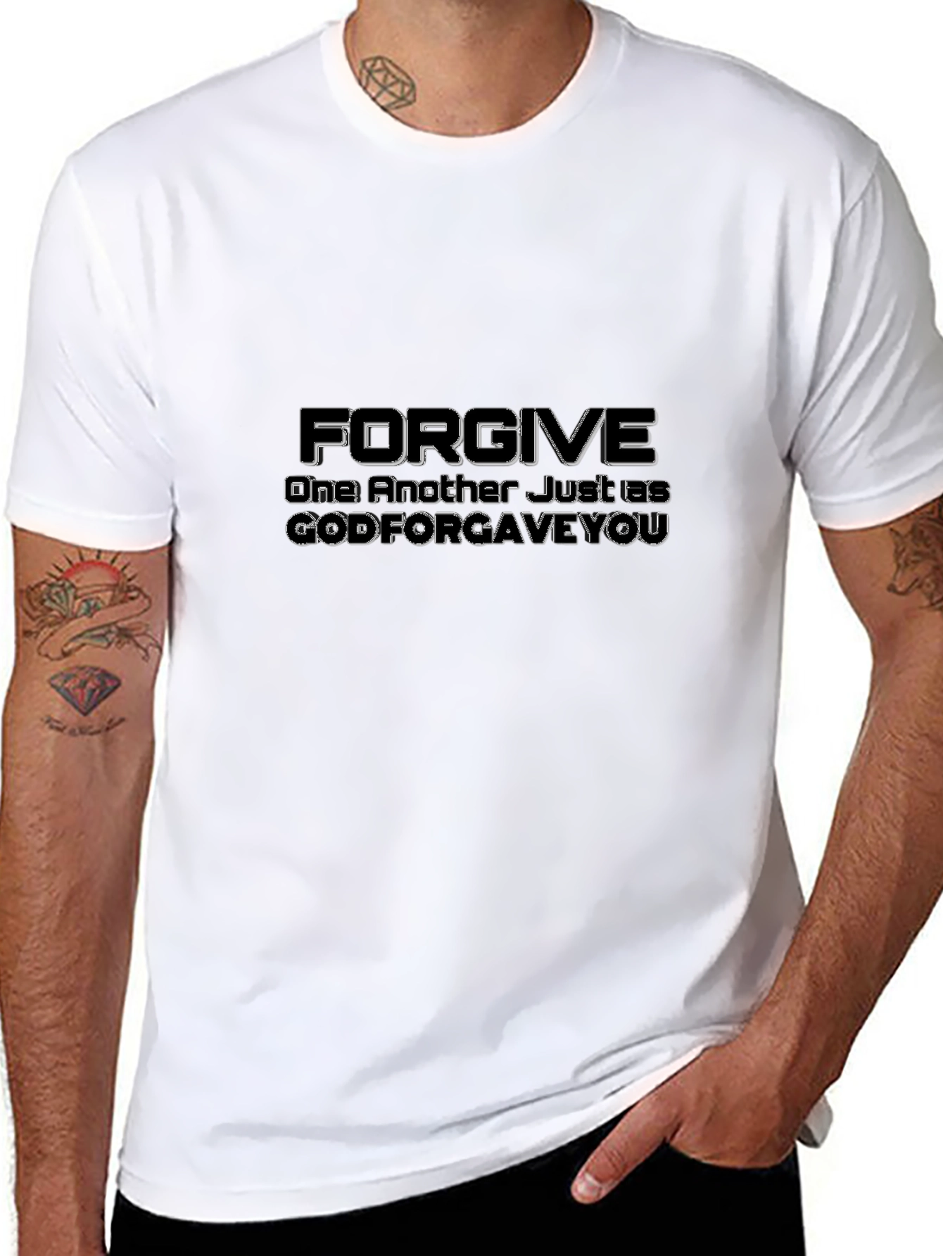 Forgive Graphic T-Shirt - Black Christian Tee