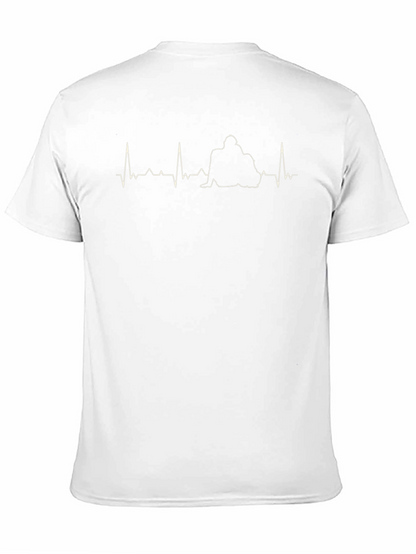 Heartbeat Hug T-Shirt - Black Relaxed Fit