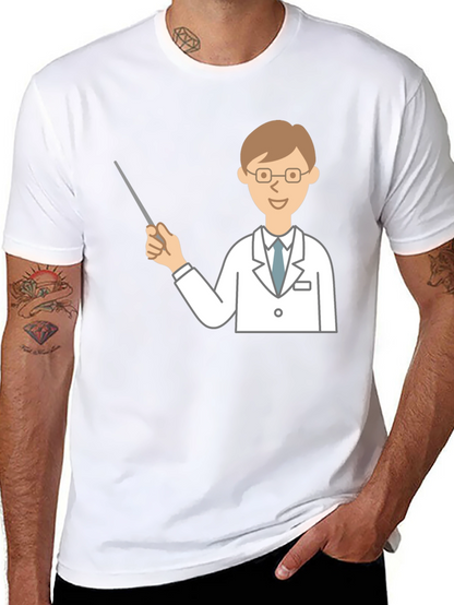 Doctor Graphic Tee - Unique Design Black T-Shirt