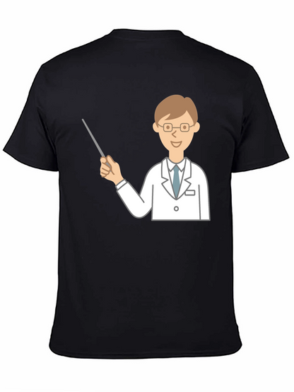 Doctor Graphic Tee - Unique Design Black T-Shirt