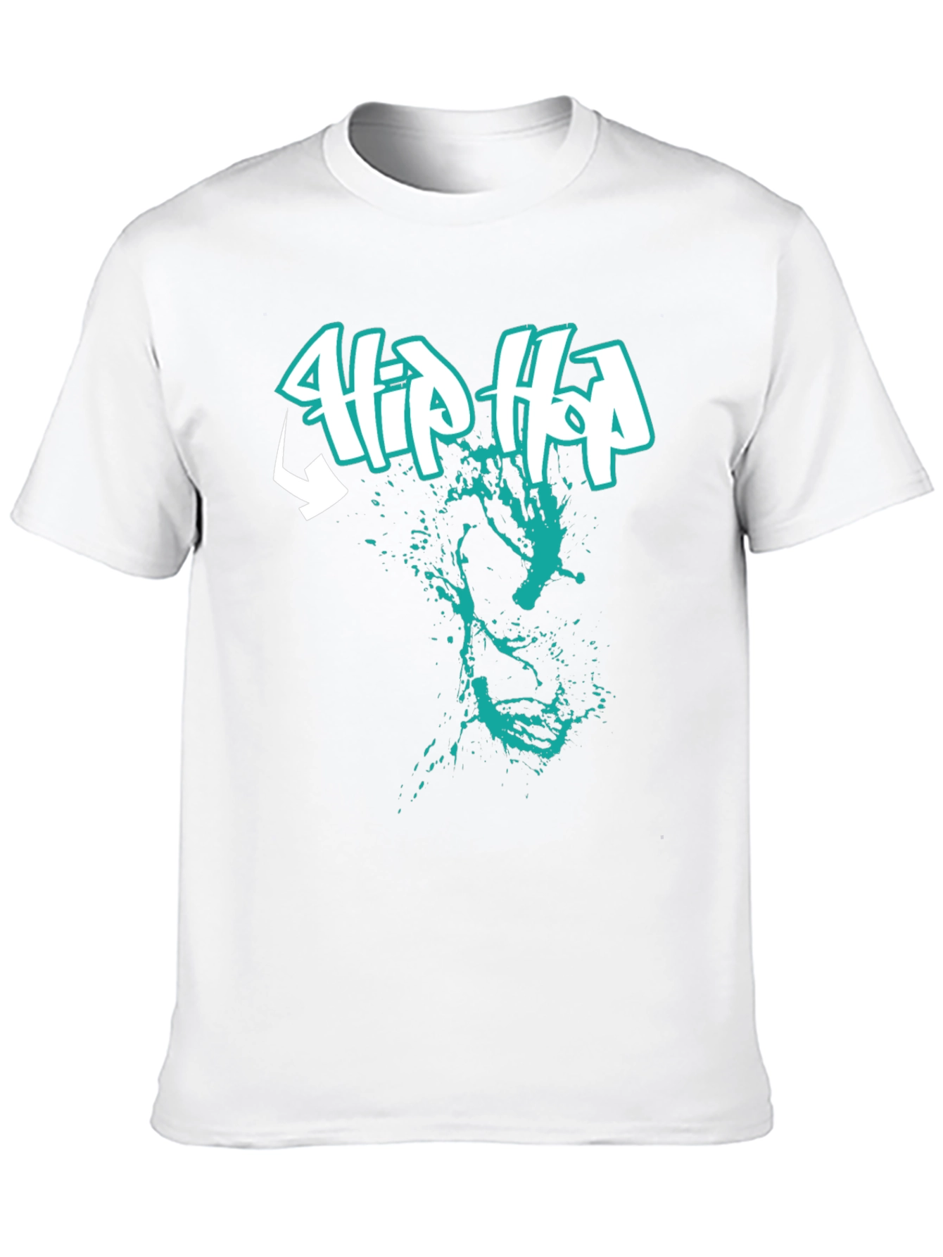 Hip Hop Graphic Print Black T-Shirt