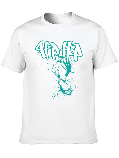 Hip Hop Graphic Print Black T-Shirt