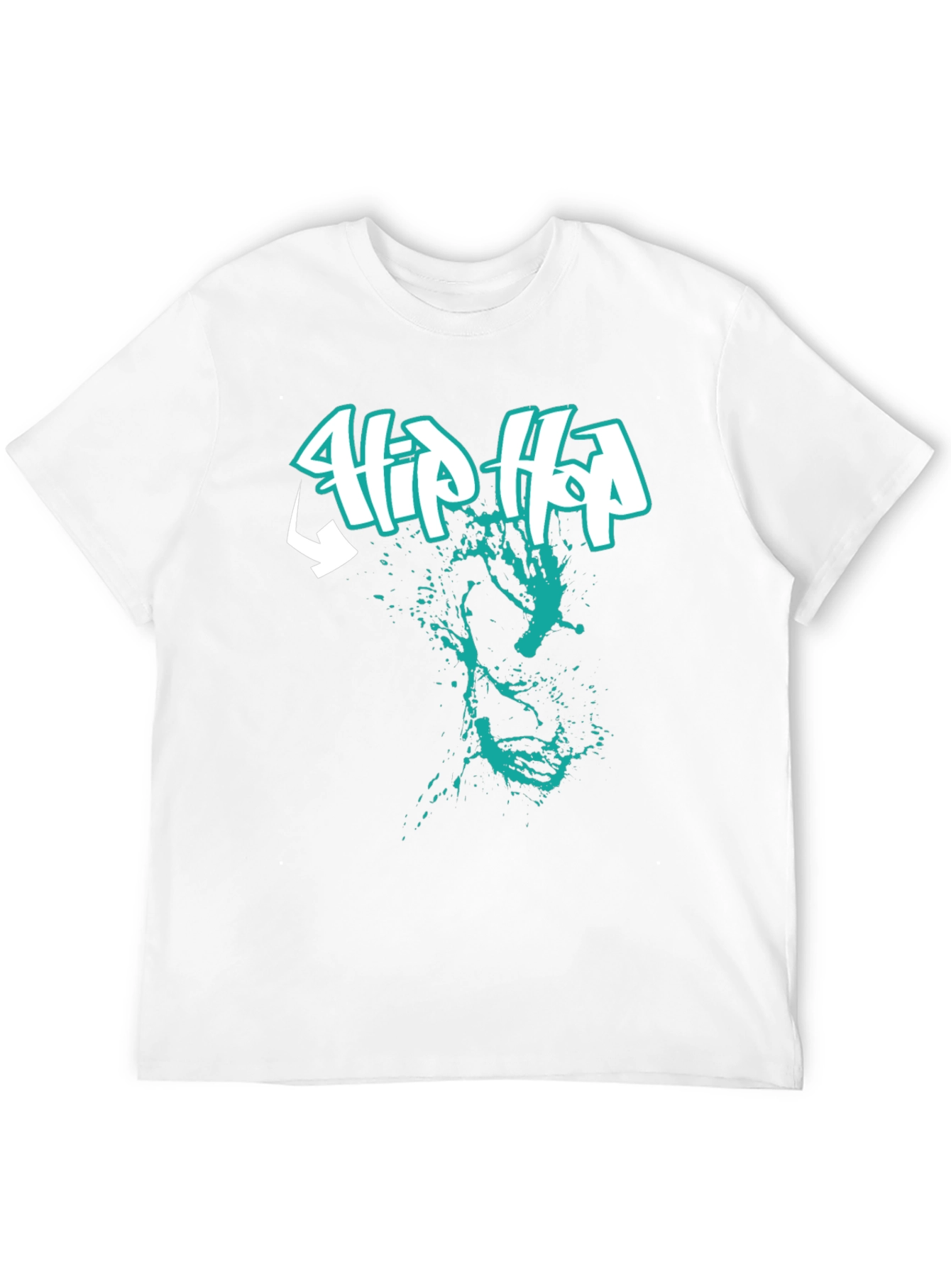 Hip Hop Graphic Print Black T-Shirt