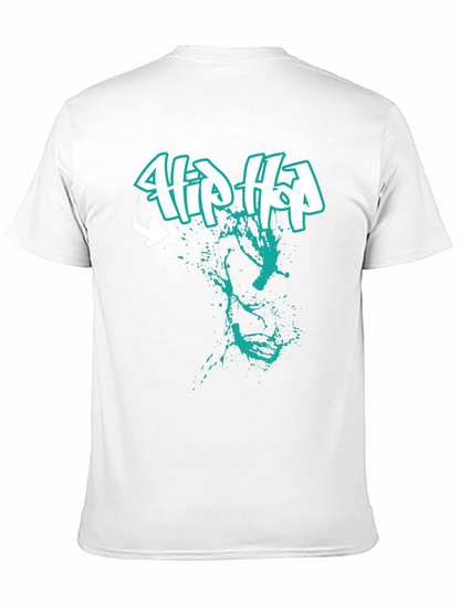 Hip Hop Graphic Print Black T-Shirt