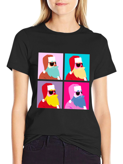 Retro Santa T-Shirt - Holiday Style
