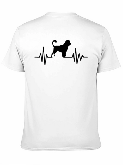 Dog Breed Heartbeat T-Shirt - Black