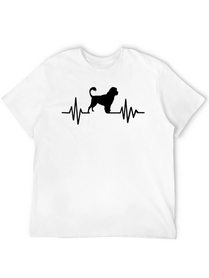 Dog Breed Heartbeat T-Shirt - Black