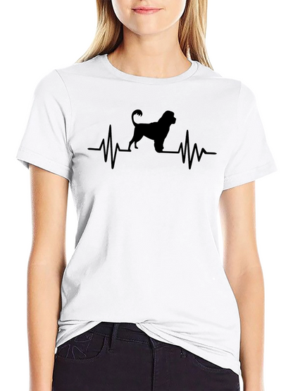 Dog Breed Heartbeat T-Shirt - Black