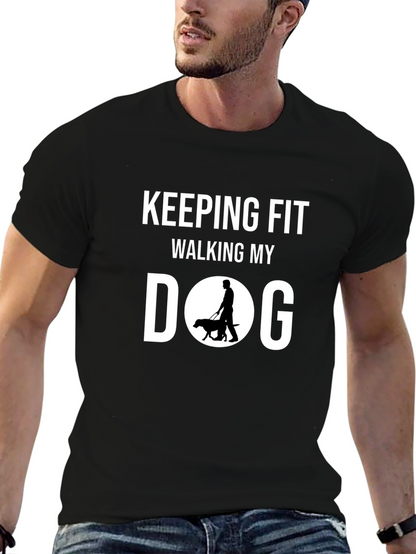 Keeping Fit Walking My Dog Graphic Tee
