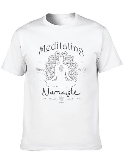 Meditating Since 2007 Namaste Black T-Shirt