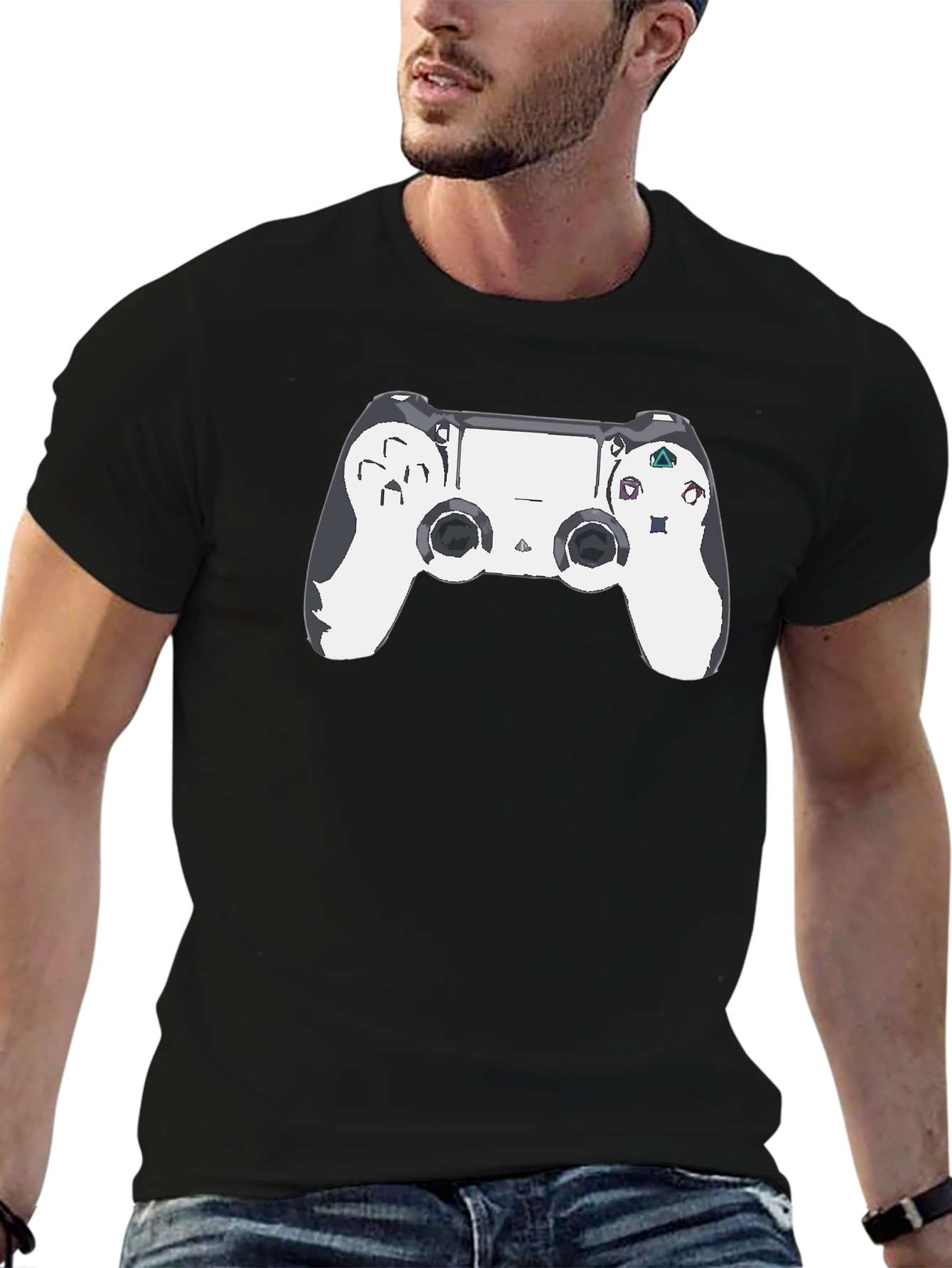 Gaming Controller Graphic Tee - Black