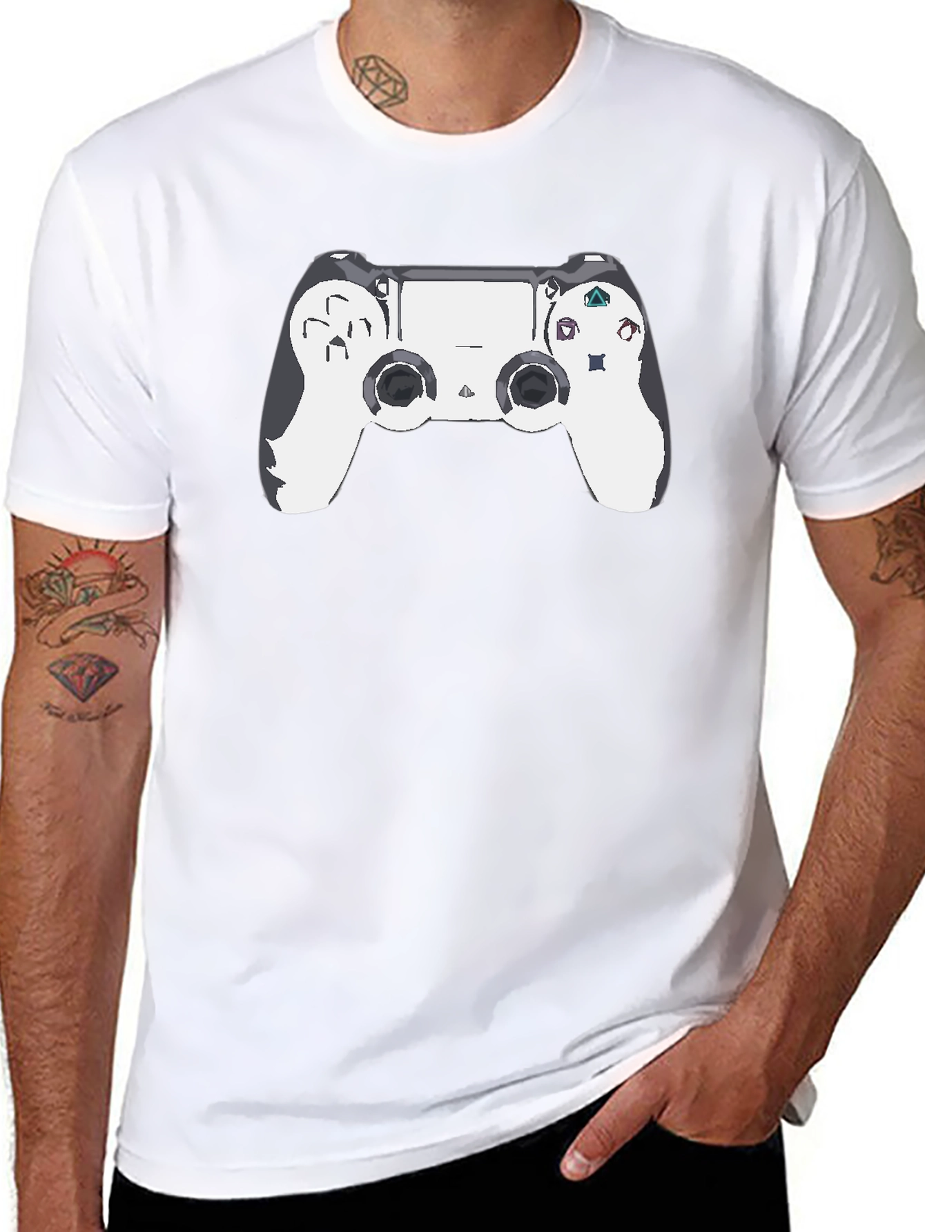 Gaming Controller Graphic Tee - Black