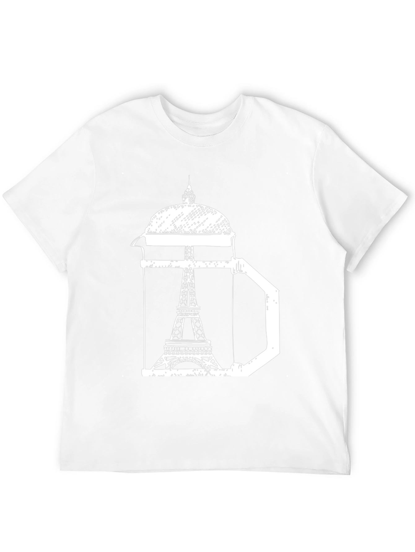 Eiffel Tower Coffee Press T-Shirt - Paris Graphic Tee