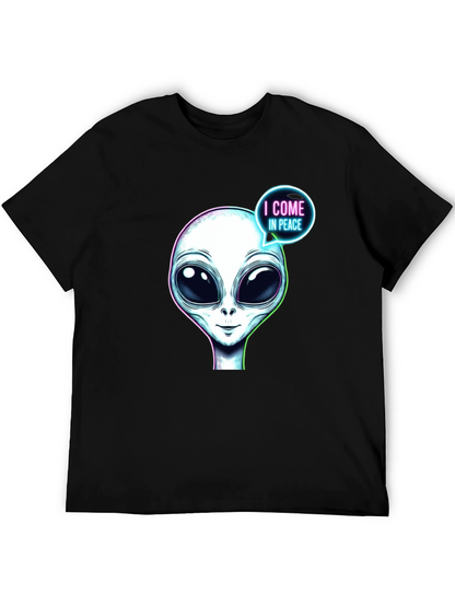 Alien T-Shirt - I Come In Peace - Black