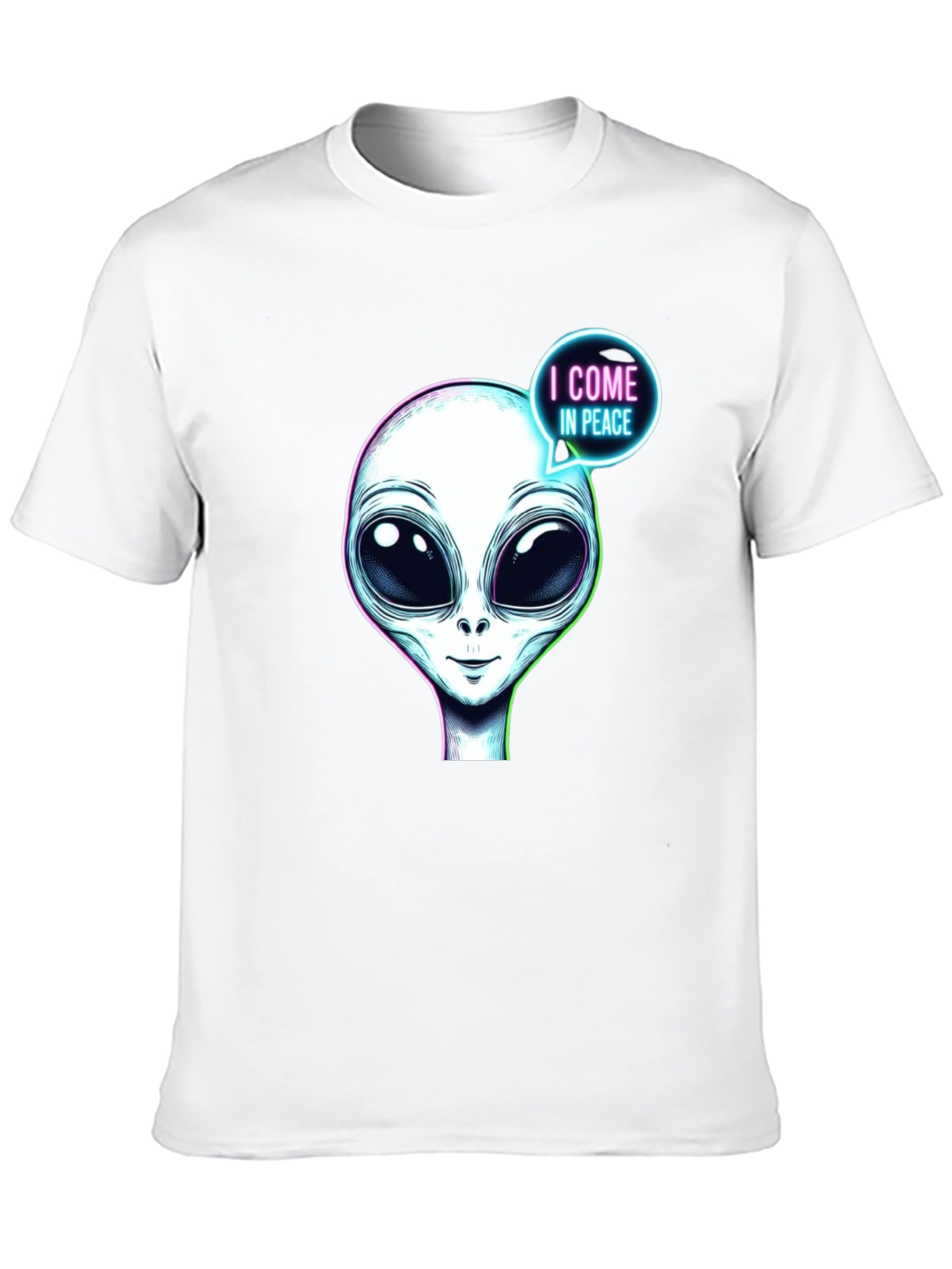 Alien T-Shirt - I Come In Peace - Black