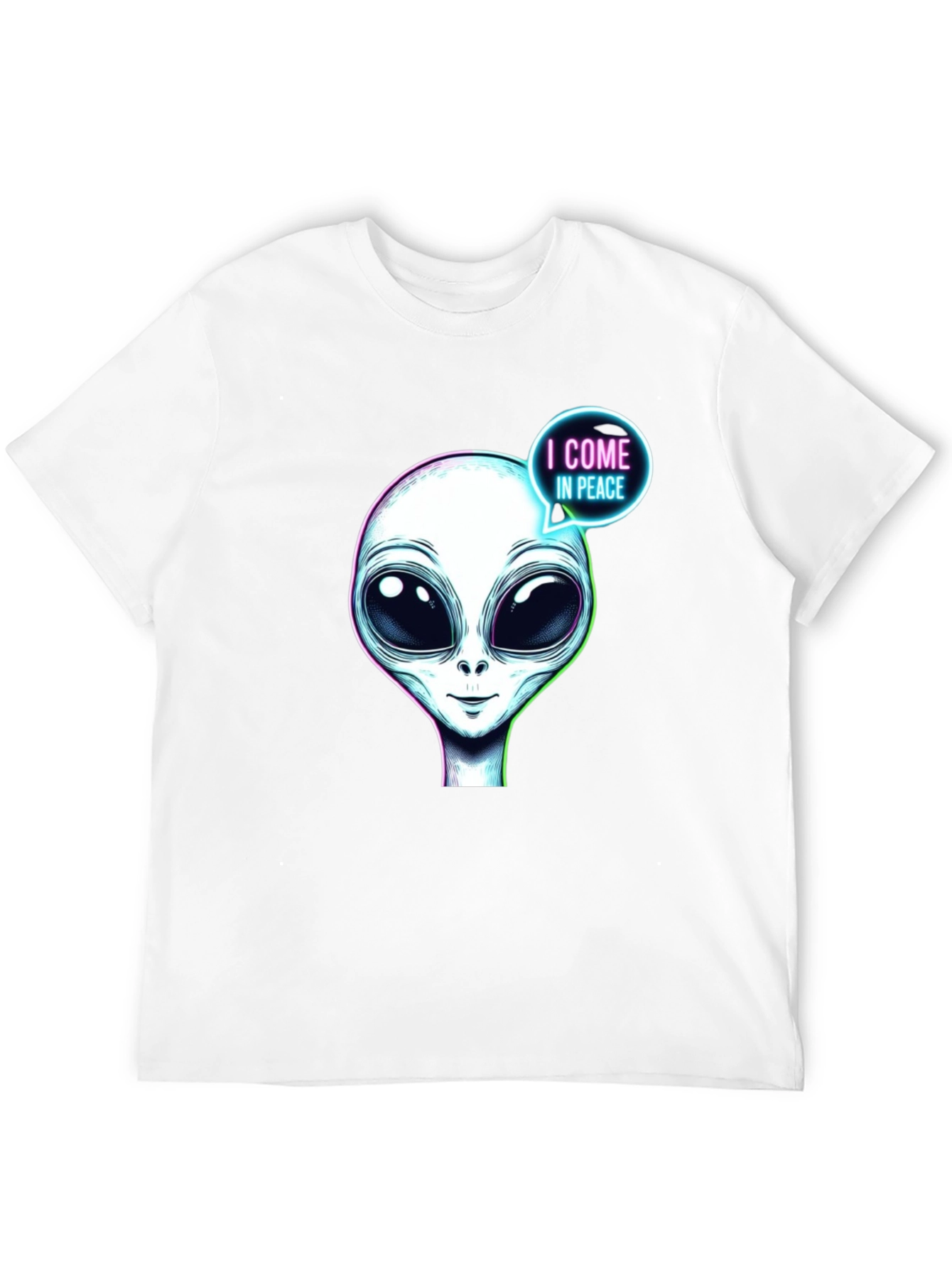 Alien T-Shirt - I Come In Peace - Black